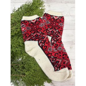 Шкарпетки жіночі з овечої шерсті Орнамент