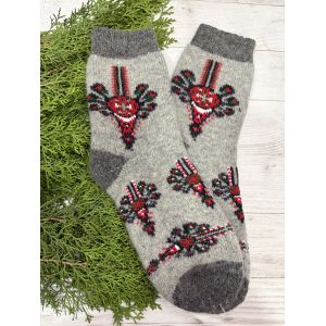 Шкарпетки жіночі з овечої шерсті Орнамент