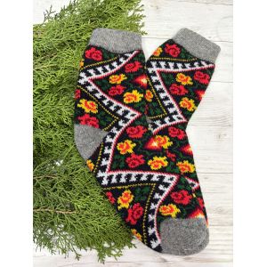 Шкарпетки жіночі з овечої шерсті Орнамент