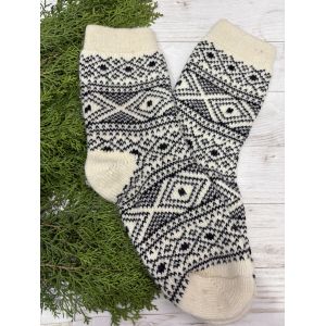 Шкарпетки жіночі з овечої шерсті Орнамент