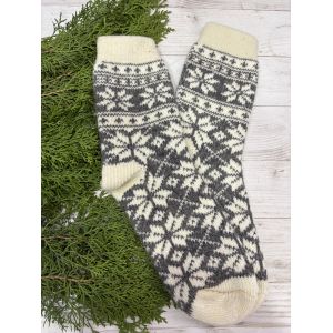 Шкарпетки жіночі з овечої шерсті Орнамент