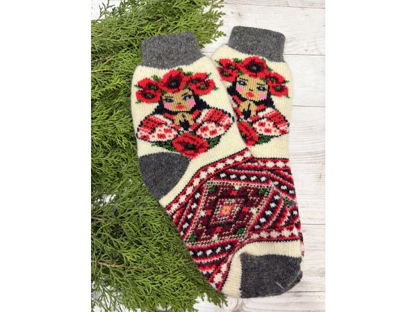 Шкарпетки жіночі з овечої шерсті Україночка