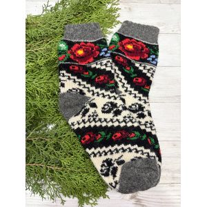 Шкарпетки жіночі з овечої шерсті Орнамент