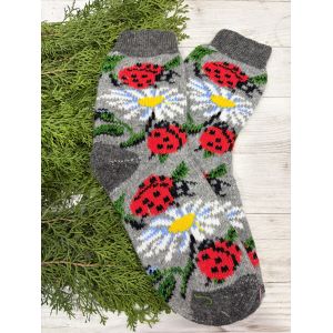 Жіночі теплі шкарпетки з овечої вовни Сонечко 