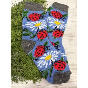 Жіночі теплі шкарпетки з овечої вовни Сонечко 