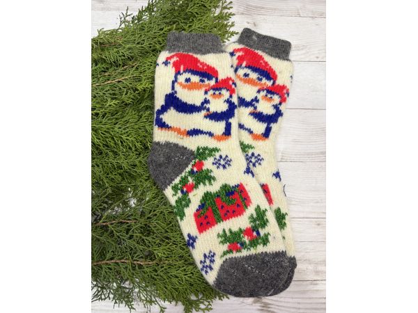 Жіночі теплі шкарпетки з овечої вовни Пінгвін 