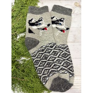 Шкарпетки з овечої вовни з українським орнаментом | Теплі вовняні шкарпетки на зиму