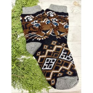 Шкарпетки з овечої вовни з українським орнаментом | Теплі вовняні шкарпетки на зиму