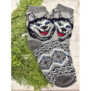 Шкарпетки з овечої вовни з українським орнаментом | Теплі вовняні шкарпетки на зиму