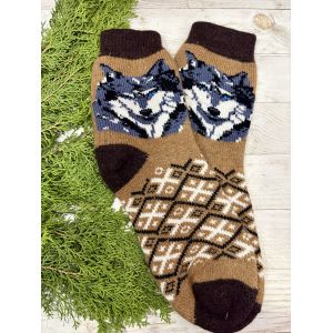 Шкарпетки з овечої вовни з українським орнаментом | Теплі вовняні шкарпетки на зиму