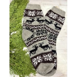 Шкарпетки з овечої вовни з українським орнаментом | Теплі вовняні шкарпетки на зиму
