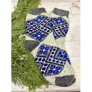 Шкарпетки з овечої вовни з українським орнаментом | Теплі вовняні шкарпетки на зиму