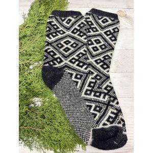Шкарпетки з овечої вовни з українським орнаментом | Теплі вовняні шкарпетки на зиму