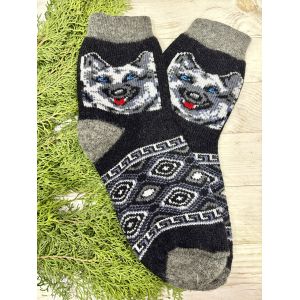 Шкарпетки з овечої вовни з українським орнаментом | Теплі вовняні шкарпетки на зиму