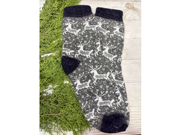 Шкарпетки з овечої вовни з українським орнаментом | Теплі вовняні шкарпетки на зиму