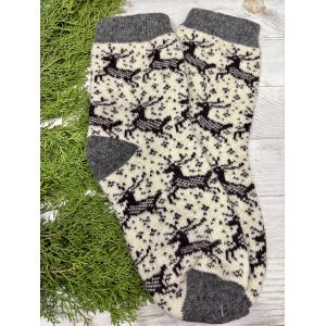 Шкарпетки з овечої вовни з українським орнаментом | Теплі вовняні шкарпетки на зиму