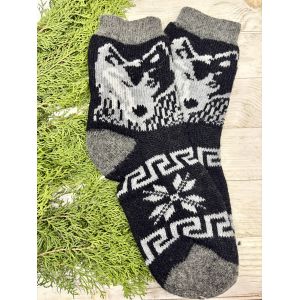 Шкарпетки з овечої вовни з українським орнаментом | Теплі вовняні шкарпетки на зиму