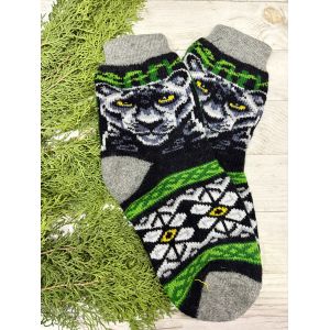 Шкарпетки з овечої вовни з українським орнаментом | Теплі вовняні шкарпетки на зиму