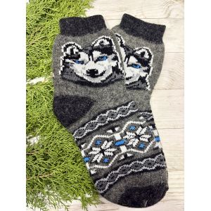 Шкарпетки з овечої вовни з українським орнаментом | Теплі вовняні шкарпетки на зиму