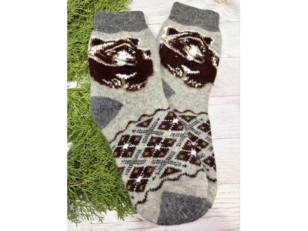 Шкарпетки з овечої вовни з українським орнаментом | Теплі вовняні шкарпетки на зиму