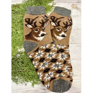 Шкарпетки з овечої вовни з українським орнаментом | Теплі вовняні шкарпетки на зиму