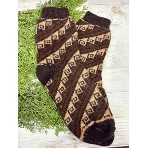 Шкарпетки з овечої вовни з українським орнаментом | Теплі вовняні шкарпетки на зиму