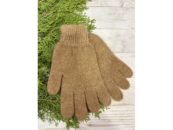 Рукавиці з овечої шерсті "Орнамент", Коричневий