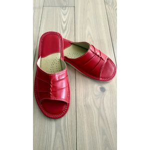 Домашні жіночі капці шкіряні з відкритим носком розміри від 36 до 41 40