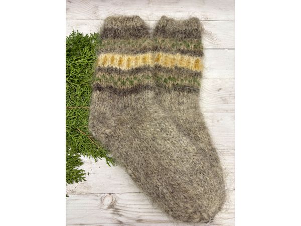 Гуцульські шкарпетки з овечої шерсті розмір 43-46 вовняні шкарпетки ручної роботи