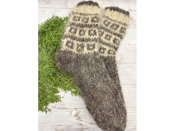 Гуцульські шкарпетки з овечої шерсті розмір 43-46 вовняні шкарпетки ручної роботи