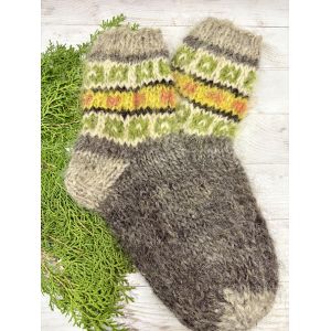 Гуцульські шкарпетки з овечої шерсті розмір 43-46 вовняні шкарпетки ручної роботи