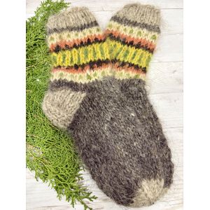 Гуцульські шкарпетки з овечої шерсті розмір 43-46 вовняні шкарпетки ручної роботи