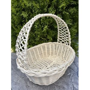 Кошик з білої лози 35х27х32 Великодній кошик
