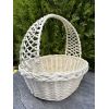 Кошик з білої лози 35х27х32 Великодній кошик