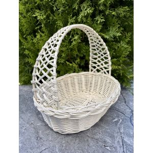 Кошик з білої лози 31х25х28 Великодній кошик