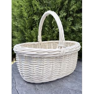 Кошик з білої лози 36х27х33 Великодній кошик