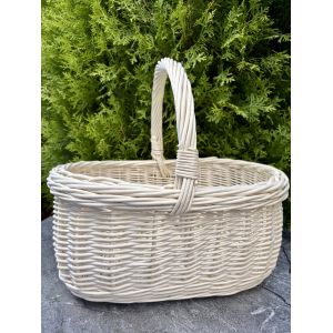 Кошик з білої лози 34х27х32 Великодній кошик