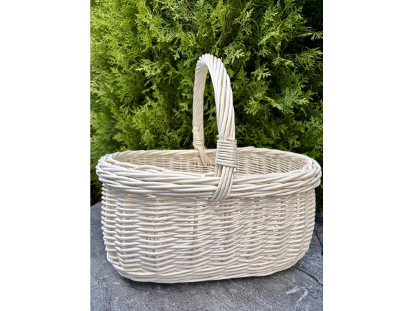 Кошик з білої лози 34х27х32 Великодній кошик