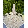 Кошик з білої лози 36х32х38 Великодній кошик