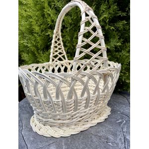 Кошик з білої лози 36х32х38 Великодній кошик