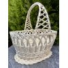 Кошик з білої лози 36х32х38 Великодній кошик