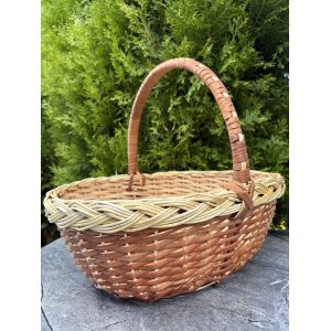 Пасхальний кошик ручної роботи з лози Великодній кошик 38х30х32 см