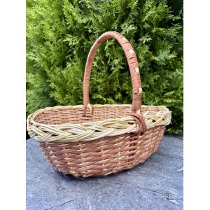 Пасхальний кошик ручної роботи з лози Великодній кошик 34х26х29 см