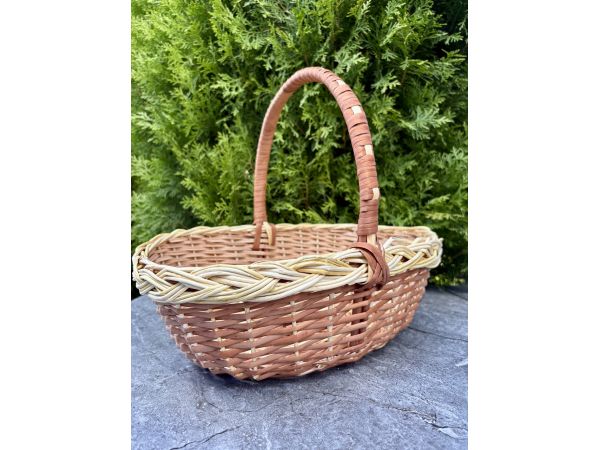 Пасхальний кошик ручної роботи з лози Великодній кошик 34х26х29 см