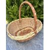 Пасхальний кошик ручної роботи з лози Великодній кошик 34х26х29 см