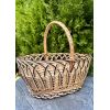 Пасхальний кошик ручної роботи з лози Великодній кошик 43х30х35 см великий