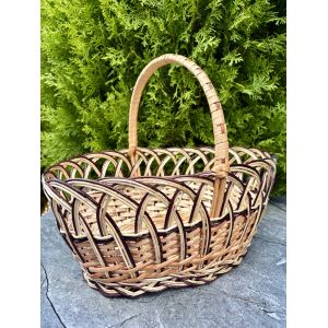 Пасхальний кошик ручної роботи з лози Великодній кошик 35х25х28 см