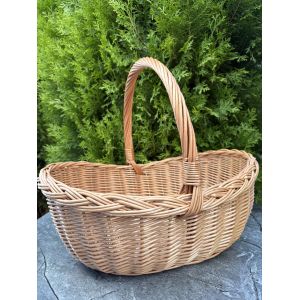 Пасхальний кошик ручної роботи з лози Великодній кошик 40х32х34 см великий