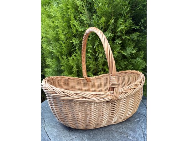 Пасхальний кошик ручної роботи з лози Великодній кошик 40х32х34 см великий