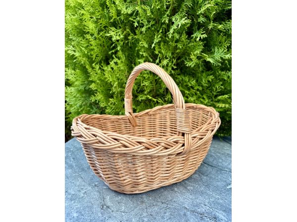 Пасхальний кошик ручної роботи з лози Великодній кошик 31х22х23 см дитячий, підростковий